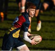 19 January 2023; Samuel O'Leary of St Fintan's High School during the Bank of Ireland Fr Godfrey Cup Second Round match between St Fintan's High School and Ardscoil na Tríonóide at Old Belvedere RFC in Dublin. Photo by Harry Murphy/Sportsfile