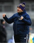 22 January 2023; Kilmacud Crokes manager Robbie Brennan celebrates a first half point during the AIB GAA Football All-Ireland Senior Club Championship Final match between Watty Graham's Glen of Derry and Kilmacud Crokes of Dublin at Croke Park in Dublin. Photo by Ramsey Cardy/Sportsfile