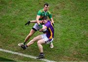 22 January 2023; Hugh Kenny of Kilmacud Crokes in action against Michael Warnock of Watty Graham's Glen during the AIB GAA Football All-Ireland Senior Club Championship Final match between Glen of Derry and Kilmacud Crokes of Dublin at Croke Park in Dublin. Photo by Daire Brennan/Sportsfile