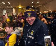 22 January 2023; Kilmacud Crokes manager Robbie Brennan celebrates in the dressing-room after the AIB GAA Football All-Ireland Senior Club Championship Final match between Glen of Derry and Kilmacud Crokes of Dublin at Croke Park in Dublin. Photo by Daire Brennan/Sportsfile