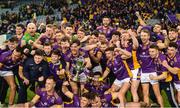 22 January 2023; Kilmacud Crokes' players celebrate after the AIB GAA Football All-Ireland Senior Club Championship Final match between Glen of Derry and Kilmacud Crokes of Dublin at Croke Park in Dublin. Photo by Daire Brennan/Sportsfile