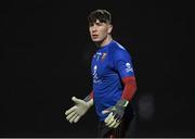 25 January 2023; UCC goalkeeper Dylan Foley during the HE GAA Sigerson Cup Round 3 match between University College Cork and Queen's University Belfast at the GAA National Games Development Centre in Abbotstown, Dublin. Photo by Piaras Ó Mídheach/Sportsfile