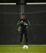 25 January 2023; Queen's University Belfast goalkeeper Brian Cassidy before the penalty shoot-out of the HE GAA Sigerson Cup Round 3 match between University College Cork and Queen's University Belfast at the GAA National Games Development Centre in Abbotstown, Dublin. Photo by Piaras Ó Mídheach/Sportsfile