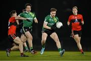 25 January 2023; Kealan Friel of Queen's University Belfast during the HE GAA Sigerson Cup Round 3 match between University College Cork and Queen's University Belfast at the GAA National Games Development Centre in Abbotstown, Dublin. Photo by Piaras Ó Mídheach/Sportsfile