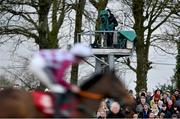 26 January 2023; A broadcast television camera at Gowran Park in Kilkenny. Photo by Seb Daly/Sportsfile