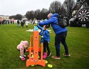 28 January 2023; Leinster supporters in the Bank of Ireland family fun zone before the United Rugby Championship match between Leinster and Cardiff at RDS Arena in Dublin. Photo by Harry Murphy/Sportsfile