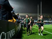 28 January 2023; Action between Arklow RFC and Boyne RFC during the Bank of Ireland Half-Time Minis at the United Rugby Championship match between Leinster and Cardiff at RDS Arena in Dublin. Photo by Harry Murphy/Sportsfile