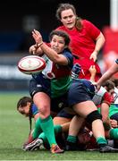 29 January 2023; Christy Haney of Combined Provinces XV feeds the ball out during the Celtic Challenge 2023 match between Welsh Development XV and Combined Provinces XV at Cardiff Arms Park in Cardiff, Wales. Photo by Gareth Everett/Sportsfile