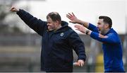 29 January 2023; Roscommon manager Davy Burke, left, and selector Mark McHugh during the Allianz Football League Division 1 match between Roscommon and Tyrone at Dr Hyde Park in Roscommon. Photo by Seb Daly/Sportsfile