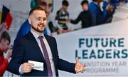 1 February 2023; Professional Development Service for Teachers, Deputy Director of Digital Technologies, Anthony Kilcoyne speaking during a GAA PDST Future Leaders promotion event at Croke Park in Dublin. Photo by Sam Barnes/Sportsfile