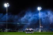 3 February 2023; Dundalk players huddle before the Jim Malone Cup match between Drogheda United and Dundalk at Weaver's Park in Drogheda, Louth. Photo by Ben McShane/Sportsfile