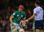 4 February 2023; Josh van der Flier of Ireland celebrates after scoring his side's fourth try during the Guinness Six Nations Rugby Championship match between Wales and Ireland at Principality Stadium in Cardiff, Wales. Photo by Brendan Moran/Sportsfile