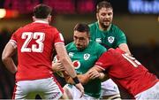 4 February 2023; Jack Conan of Ireland is tackled by Liam Williams of Wales during the Guinness Six Nations Rugby Championship match between Wales and Ireland at Principality Stadium in Cardiff, Wales. Photo by Brendan Moran/Sportsfile