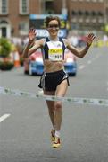 7 June 2004; Catherina McKiernan comes home to win the 2004 Flora Women's Mini-Marathon. Dublin. Picture credit; Brendan Moran / SPORTSFILE