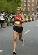 7 June 2004; Jolene Byrne comes home to finish second in the 2004 Flora Women's Mini-Marathon. Dublin. Picture credit; Brendan Moran / SPORTSFILE