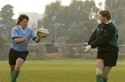 10 June 2004; Shane Byrne takes a pass from Simon Easterby during Ireland rugby squad training. Sea Point Rugby Football Club, Cape Town, South Africa. Picture credit; Matt Browne / SPORTSFILE