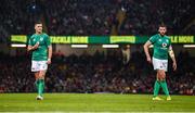 4 February 2023; Jonathan Sexton of Ireland, left, and Stuart McCloskey during the Guinness Six Nations Rugby Championship match between Wales and Ireland at Principality Stadium in Cardiff, Wales. Photo by David Fitzgerald/Sportsfile