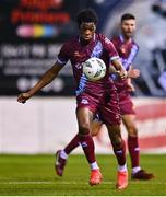 3 February 2023; Elicha Ahui of Drogheda United during the Jim Malone Cup match between Drogheda United and Dundalk at Weaver's Park in Drogheda, Louth. Photo by Ben McShane/Sportsfile