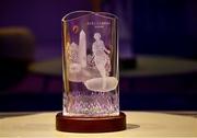 10 February 2023; A general view of the Lulu Carroll award during the 2023 LGFA National Volunteer of the Year Awards at Croke Park in Dublin. Photo by Piaras Ó Mídheach/Sportsfile
