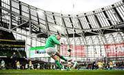 11 February 2023; Ireland captain Jonathan Sexton warms-up before the Guinness Six Nations Rugby Championship match between Ireland and France at the Aviva Stadium in Dublin. Photo by Harry Murphy/Sportsfile