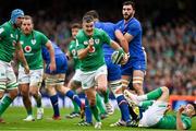 11 February 2023; Jonathan Sexton of Ireland makes a break during the Guinness Six Nations Rugby Championship match between Ireland and France at the Aviva Stadium in Dublin. Photo by Brendan Moran/Sportsfile