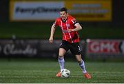 10 February 2023; Ciaran Coll of Derry City during the FAI President's Cup match between Derry City and Shamrock Rovers at the Ryan McBride Brandywell Stadium in Derry. Photo by Stephen McCarthy/Sportsfile