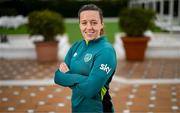 15 February 2023; Harriet Scott poses for a portrait during a Republic of Ireland women training camp in Marbella, Spain. Photo by Stephen McCarthy/Sportsfile