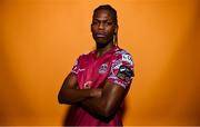 15 February 2023; Wilson Waweru poses for a portrait during a Cobh Ramblers squad portrait session at Lotamore Park in Mayfield, Cork. Photo by Eóin Noonan/Sportsfile