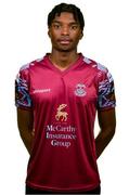 15 February 2023; David Eguaibor poses for a portrait during a Cobh Ramblers squad portrait session at Lotamore Park in Mayfield, Cork. Photo by Eóin Noonan/Sportsfile