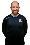 15 February 2023; Manager Shane Keegan poses for a portrait during a Cobh Ramblers squad portrait session at Lotamore Park in Mayfield, Cork. Photo by Eóin Noonan/Sportsfile