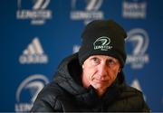 17 February 2023; Head coach Leo Cullen during a Leinster rugby media conference at RDS Arena in Dublin. Photo by Harry Murphy/Sportsfile