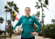 17 February 2023; Ruesha Littlejohn poses for a portrait during a Republic of Ireland women training camp in Marbella, Spain. Photo by Stephen McCarthy/Sportsfile