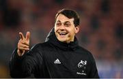 17 February 2023; Antoine Frisch of Munster after his side's victory in the United Rugby Championship match between Munster and Ospreys at Thomond Park in Limerick. Photo by Harry Murphy/Sportsfile