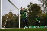 18 February 2023; Goalkeeper Naoisha McAloon during a Republic of Ireland women training session at Dama de Noche Football Center in Marbella, Spain. Photo by Stephen McCarthy/Sportsfile