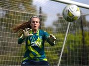 18 February 2023; Goalkeeper Grace Moloney during a Republic of Ireland women training session at Dama de Noche Football Center in Marbella, Spain. Photo by Stephen McCarthy/Sportsfile
