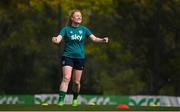 18 February 2023; Amber Barrett during a Republic of Ireland women training session at Dama de Noche Football Center in Marbella, Spain. Photo by Stephen McCarthy/Sportsfile