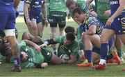 18 February 2023; Dylan Tierney-Martin of Connacht scores a try during the United Rugby Championship match between Zebre Parma and Connacht at Stadio Sergio Lanfranchi in Parma, Italy. Photo by Massimiliano Carnabuci/Sportsfile