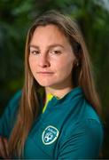 19 February 2023; Kyra Carusa poses for a portrait during a Republic of Ireland women training camp in Marbella, Spain. Photo by Stephen McCarthy/Sportsfile