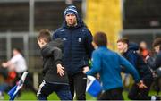 19 February 2023; Monaghan manager Vinny Corey at the final whistle as supporters run onto the pitch after the Allianz Football League Division One match between Monaghan and Donegal at St Tiernach's Park in Clones, Monaghan. Photo by Ramsey Cardy/Sportsfile