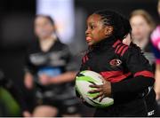 18 February 2023; Action between Arklow RFC and Dundalk RFC during the Bank of Ireland Half-Time Minis at the United Rugby Championship match between Leinster and Dragons at RDS Arena in Dublin. Photo by Tyler Miller/Sportsfile