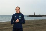21 February 2023; Megan Connolly poses for a portrait during a Republic of Ireland women training camp in Marbella, Spain. Photo by Stephen McCarthy/Sportsfile
