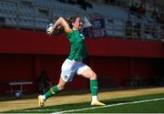 22 February 2023; Megan Campbell of Republic of Ireland takes a throw-in during the international friendly match between China PR and Republic of Ireland at Estadio Nuevo Mirador in Algeciras, Spain. Photo by Stephen McCarthy/Sportsfile
