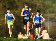 24 February 2023; Kevin Finn, 374, from Nenagh CBS, Co Tipperary on his way to winning the Junior Boys race during the 123.ie Munster Schools Cross Country Championships at SETU Waterford in Waterford. Photo by Matt Browne/Sportsfile