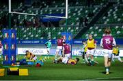 24 February 2023; Ireland players warm up prior to the U20 Six Nations Rugby Championship match between Italy and Ireland at Stadio Comunale di Monigo in Parma, Italy. Photo by Roberto Bregani/Sportsfile