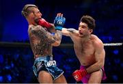 25 February 2023; Norbert Novenyi Jr., right, in action against Andy Manzolo during their Middleweight bout at Bellator 291 in the 3 Arena, Dublin. Photo by David Fitzgerald/Sportsfile