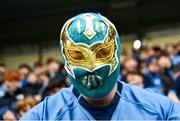 27 February 2023; A St Michael’s College supporter before the Bank of Ireland Leinster Rugby Schools Senior Cup Quarter Final match between Clongowes Wood College and St Michael’s College at Energia Park in Dublin. Photo by David Fitzgerald/Sportsfile