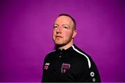 28 February 2023; Manager Stephen Quinn poses for a portrait during a Wexford Youths squad portrait session at South East Technological University in Carlow. Photo by Eóin Noonan/Sportsfile