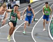2 March 2023; John Fitzsimons of Ireland competing in the men's 800m heats during Day 0 of the European Indoor Athletics Championships at Ataköy Athletics Arena in Istanbul, Türkiye. Photo by Sam Barnes/Sportsfile