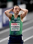 2 March 2023; John Fitzsimons of Ireland before competing in the men's 800m heats during Day 0 of the European Indoor Athletics Championships at Ataköy Athletics Arena in Istanbul, Türkiye. Photo by Sam Barnes/Sportsfile