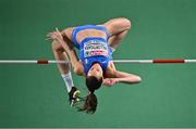 2 March 2023; Elena Vallortigara of Italy competes in the women's high jump qualification round during Day 0 of the European Indoor Athletics Championships at Ataköy Athletics Arena in Istanbul, Türkiye. Photo by Sam Barnes/Sportsfile